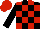 Silk - Black, red blocks, white emblem on sleeves, red cap