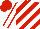Silk - Red and white diagonal stripes, white sleeves, red seams, red cap