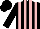 Silk - Black and pink stripes, black sleeves and cap
