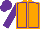 Silk - Orange body, purple seams, purple arms, purple cap