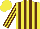 Silk - Yellow and brown stripes, yellow and brown stripes on slvs