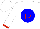 Silk - White, red 'jd' on blue ball, red cuffs on slvs