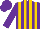 Silk - Purple and gold stripes, purple slvs