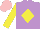 Silk - Mauve, yellow diamond and sleeves, pink cap