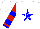 Silk - White 'i/g' in blue star, red and blue bands on sleeves, blue cuffs