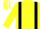 Silk - YELLOW, black braces, yellow and white striped cap