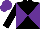 Silk - Black and purple diagonal quarters, purple cap