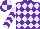 Silk - Purple and lavender diamonds, purple chevrons on lavender sleeves, purple and lavender quartered cap