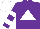 Silk - purple, white triangle, white hoops on sleeves, white cap