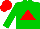 Silk - Green, Crimson Triangle, Crimson Cap