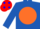 Silk - ROYAL BLUE, orange disc, red cap, blue spots
