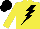Silk - Yellow, black lightning bolt, yellow sleeves, black cap