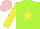 Silk - Lime green, yellow star and sleeves, pink cap