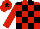 Silk - Red and black check, red sleeves, red cap, black star