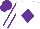 Silk - White body, purple diamond, white arms, purple seams, purple cap