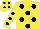 Silk - Yellow, black spots, yellow, black spots sleeves, yellow, black spots cap