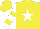 Silk - Yellow, white star, yellow bars on white sleeves, yellow cap