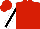 Silk - Red, black munoz, white sleeves with black stripe