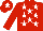 Silk - Red body, white stars, red arms, red cap, white star