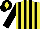 Silk - Yellow body, black striped, black arms, black cap, yellow diamond