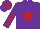 Silk - Purple, red star, purple sleeves, red stars and stars on cap