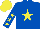 Silk - Royal blue, yellow star, royal blue sleeves, yellow stars on sleeves, yellow cap