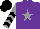 Silk - Purple, grey star, black chevrons on grey sleeves, black cap