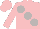 Silk - Pink, large light grey spots