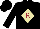 Silk - Midnight black, maroon 'r' in beige diamond