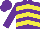 Silk - Purple, yellow chevrons, purple cap