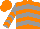 Silk - Fluorescent orange, grey chevrons, fluorescent orange chevrons on grey sleeves