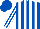 Silk - Royal blue, white stripes, white stripes on slvs