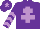 Silk - purple, mauve cross of lorraine, mauve chevrons on sleeves, mauve star on cap
