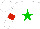 Silk - White body, green star, white arms, red armlets, white cap