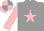 Silk - Grey, pink star & sleeves, pink & grey quartered cap