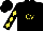 Silk - Black, yellow 'cv', yellow diamonds on sleeves