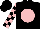 Silk - Black, black design on pink ball, pink blocks on slvs
