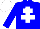 Silk - Big-blue body, white cross of lorraine, big-blue arms, white cap