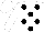 Silk - White, black spots, white 'fullmer farms' on black emblem on back