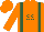 Silk - Fluorescent orange, hunter green braces and 'ss,' fluorescent orange sleeves and cap