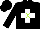 Silk - Black, lime green and white cross and 'x' on front and back