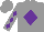 Silk - Grey, purple diamond 'jj', purple diamond stripe on sleeves