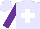 Silk - Lavender, white cross with 'ns' 'ss' 'rg', dark purple sleeves