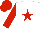 Silk - White body, red star, red arms, red cap