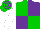 Silk - Big-green body, purple quartered, white arms, big-green cap, purple hooped
