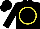Silk - Black, 'b & s' in yellow circle