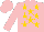 Silk - Pink, gold 'dc' and stars