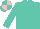 Silk - Turquoise and pink quartered