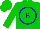 Silk - Green, blue circle 'b'