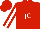 Silk - Red, white 'jc', white stripe on slvs